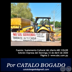 NO SOS BIENVENIDO - Por CATALO BOGADO - Domingo, 12 de Abril de 2020